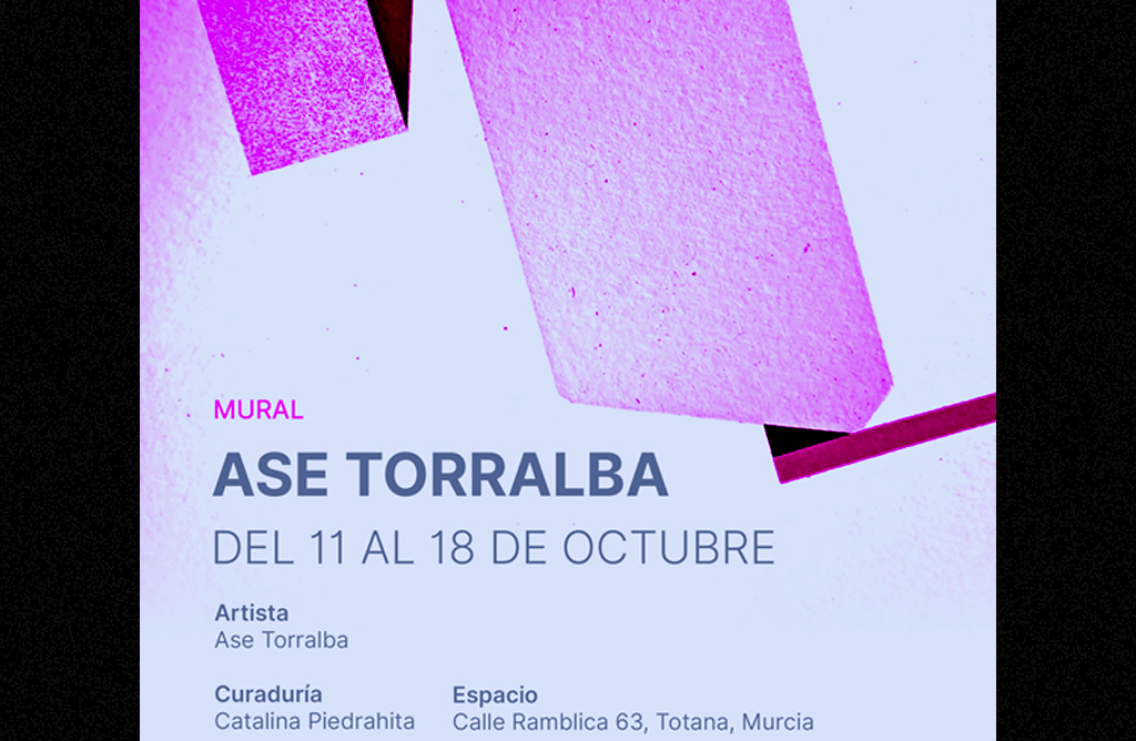 Ase Torralba finaliza el mural de grandes dimensiones que ha realizado en Totana
